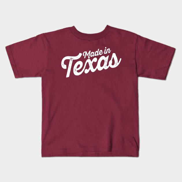 Made in Texas Kids T-Shirt by lavdog